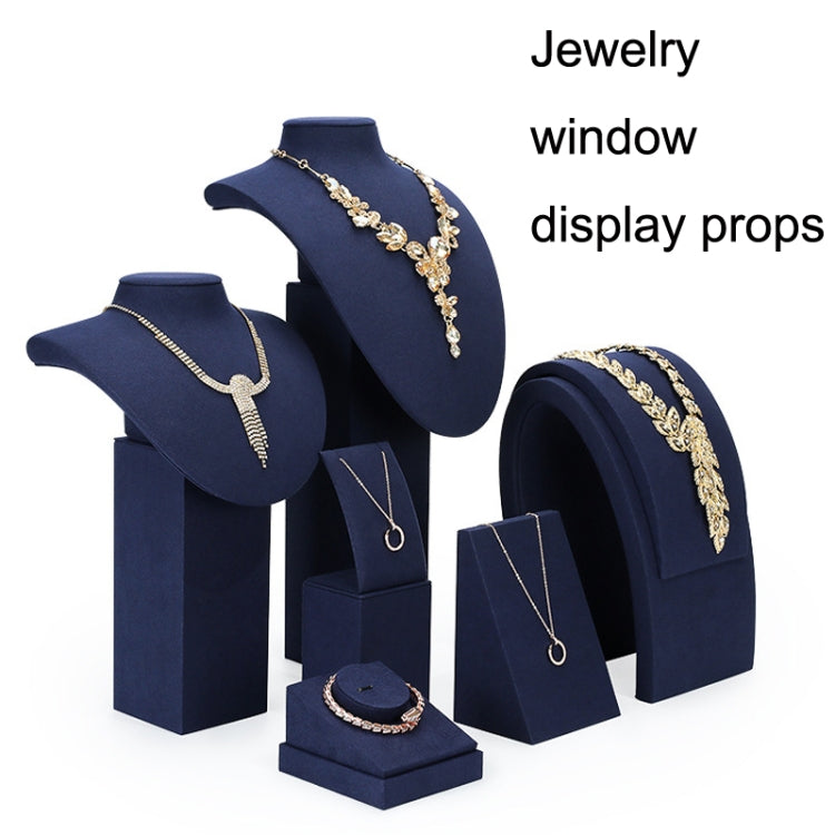 8x18x4cm Bracelet Holder Jewelry Display Props Blue Microfiber Window Necklace Earring Ring Stand - Jewelry Storages by PMC Jewellery | Online Shopping South Africa | PMC Jewellery