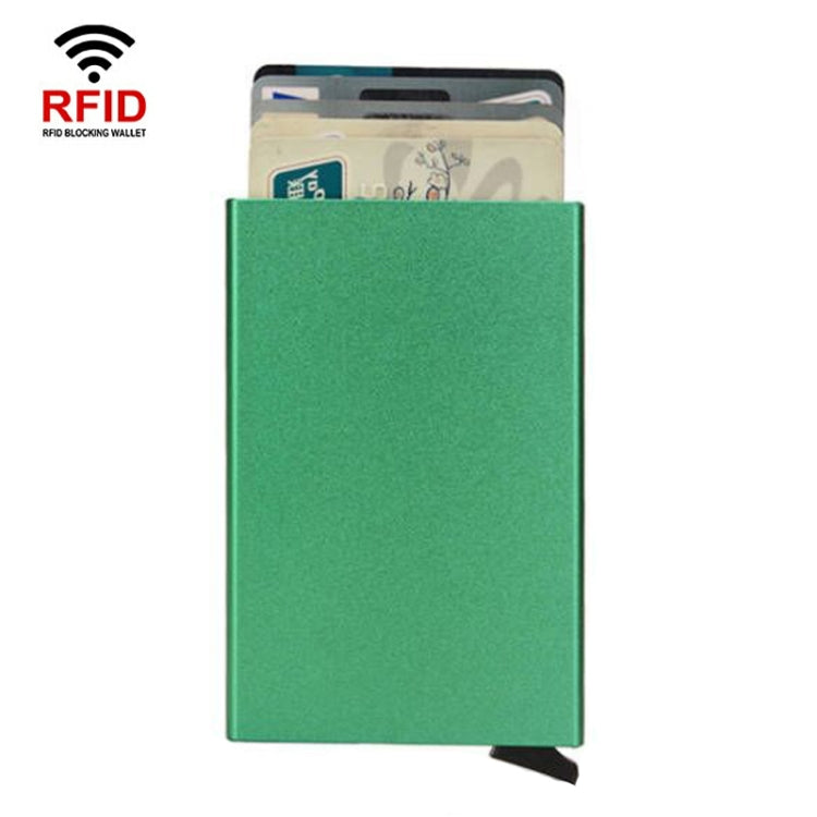 RFID Short Metal Card Case Credit Card Holder Wallet(Green) - free shipping - PMC TechLife - Order now!
