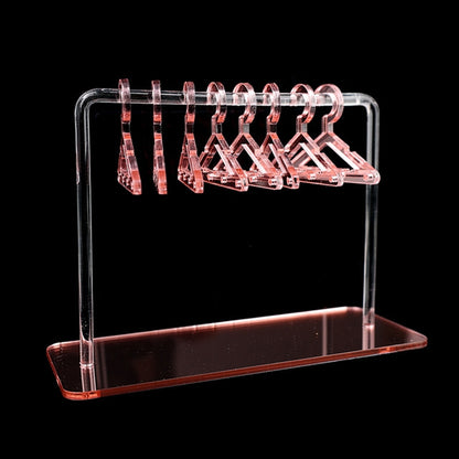 Acrylic Coat Hanger Style Earring Storage Display Stand Holder(Rose Gold) - Jewelry Storages by PMC Jewellery | Online Shopping South Africa | PMC Jewellery