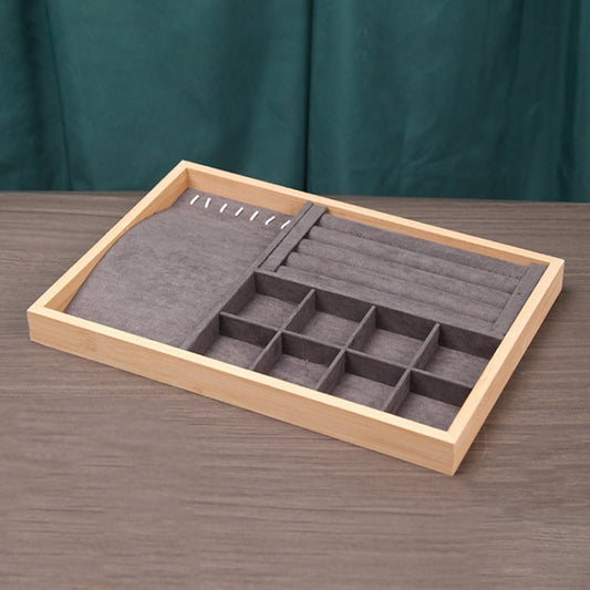 Bamboo Wood Jewelry Display Pallet Jewelry Storage Display Tray, Style: Triple-use Tray - Jewelry Storages by PMC Jewellery | Online Shopping South Africa | PMC Jewellery