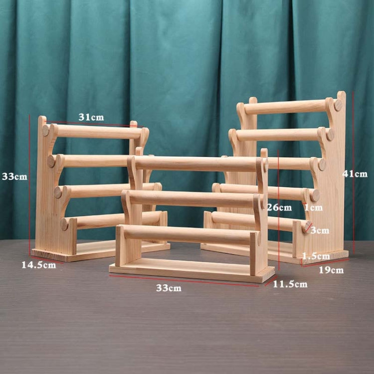 Solid Wood Detachable Jewelry Display Stand Watch Bangle Bracelet Storage Display Rack, Style: Four Layers - Jewelry Storages by PMC Jewellery | Online Shopping South Africa | PMC Jewellery