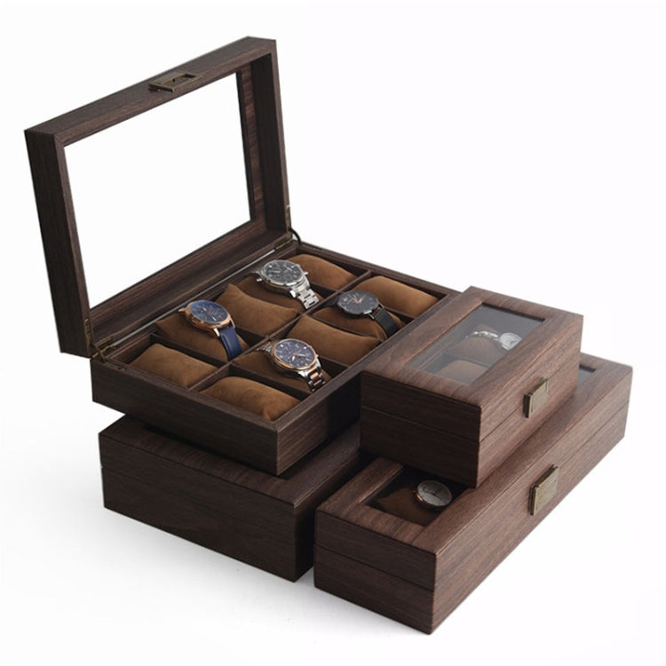 Wood Grain Leather Watch Display Box Watch Storage Case Jewelry Box, Style: 12 Digit Long - Watch Storages by PMC TechLife | Online Shopping South Africa | PMC TechLife