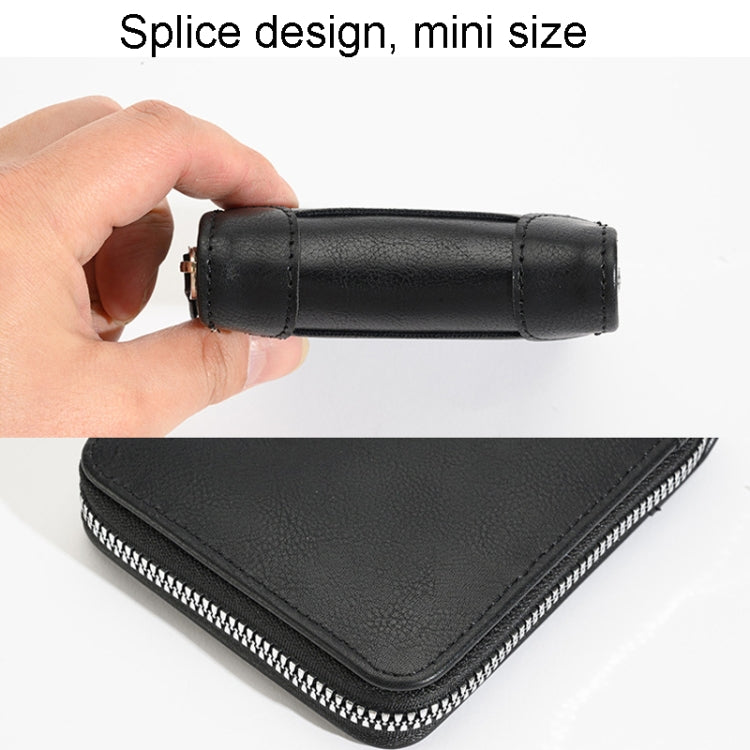 RFID Anti-Theft Swipe Mens Wallet Multifunctional Zipper Wallet(Brown) - free shipping - PMC TechLife - Order now!