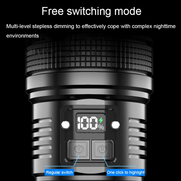 X9 Outdoor White Laser Digital Display Zoom Flashlight Long Range Lighting Flashlight(without Batteries) - free shipping - PMC TechLife - Order now!
