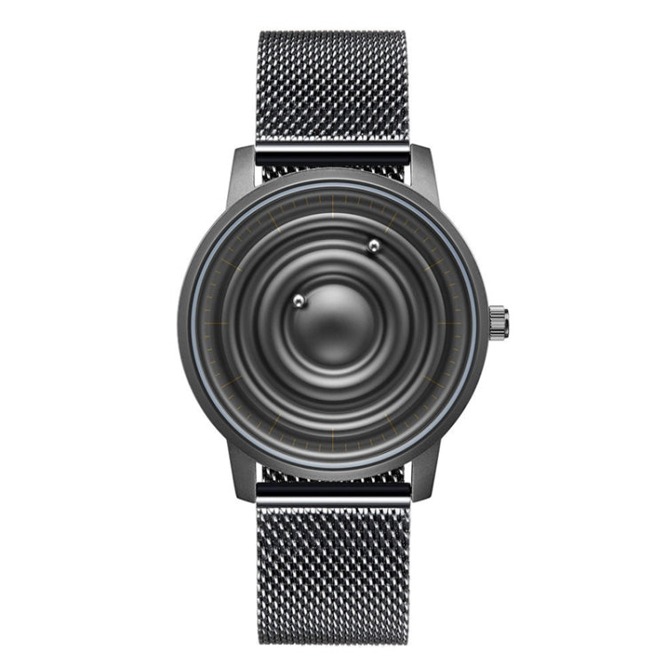 EUTOUR E041 Men Magnetic Quartz Watch With 40mm Stainless Steel Stand(Black) - Metal Strap Watches by EUTOUR | Online Shopping South Africa | PMC Jewellery | Buy Now Pay Later Mobicred