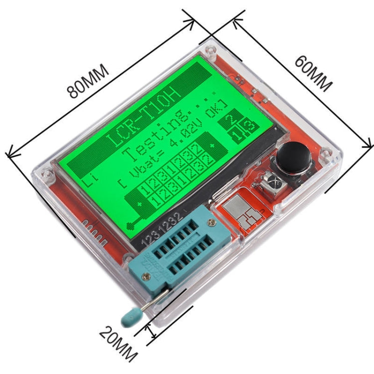 LCR-T10H Transistor Tester TFT Display For Diode Triode Capacitor Resistor Test, Spec: Built Lithium Battery - free shipping - PMC TechLife - Order now!