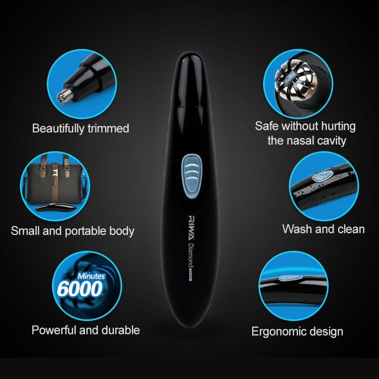 Xiaomi Youpin Riwa RA-555B Waterproof Rechargeable Eyebrow Trimming and Nose Hair Trimmer for Men - Electric Shavers by Xiaomi | Online Shopping South Africa | PMC Jewellery | Buy Now Pay Later Mobicred