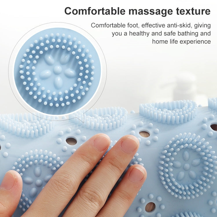 Bathroom Anti-slip Round Mat Suction Cup Massage Foot Pad(Blue) - Bath Mats by PMC TechLife | Online Shopping South Africa | PMC TechLife