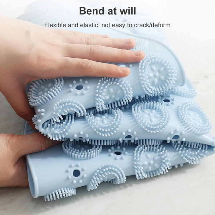 Bathroom Anti-slip Round Mat Suction Cup Massage Foot Pad(Blue) - Bath Mats by PMC TechLife | Online Shopping South Africa | PMC TechLife