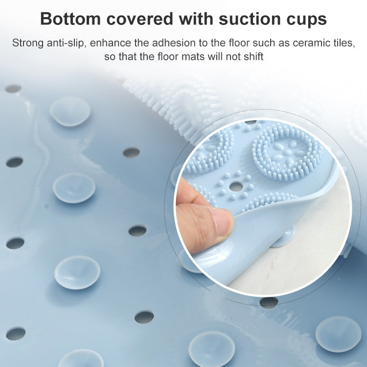 Bathroom Anti-slip Round Mat Suction Cup Massage Foot Pad(Blue) - Bath Mats by PMC TechLife | Online Shopping South Africa | PMC TechLife