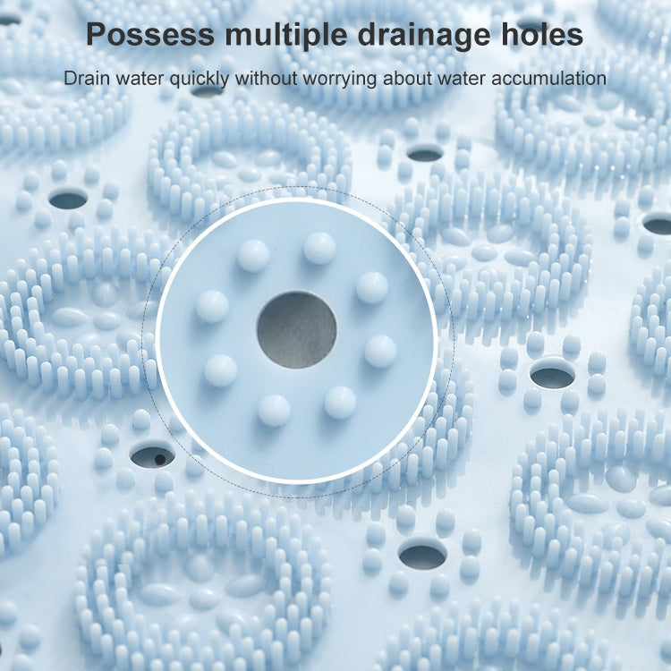Bathroom Anti-slip Round Mat Suction Cup Massage Foot Pad(Blue) - Bath Mats by PMC TechLife | Online Shopping South Africa | PMC TechLife