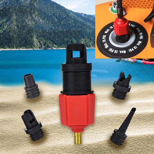 Surfing Paddle Board Rubber Boat Inflatable Bed Air Valve Adapter Car Air Pump Adapter(Red) - Inflatable Pump by PMC Jewellery | Online Shopping South Africa | PMC Jewellery
