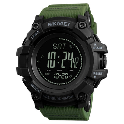 SKMEI 1358 Multifunctional Men Outdoor Sports 30m Waterproof Digital Watch with Compass / Barometer / Altimeter/ Pedometer Function(Army Green) - Sport Watches by SKMEI | Online Shopping South Africa | PMC Jewellery | Buy Now Pay Later Mobicred