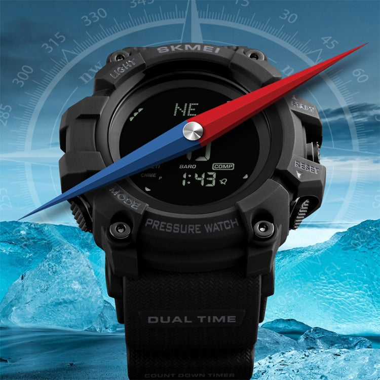 SKMEI 1358 Multifunctional Men Outdoor Sports 30m Waterproof Digital Watch with Compass / Barometer / Altimeter/ Pedometer Function(Black) - Sport Watches by SKMEI | Online Shopping South Africa | PMC Jewellery | Buy Now Pay Later Mobicred