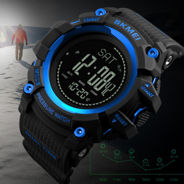 SKMEI 1358 Multifunctional Men Outdoor Sports 30m Waterproof Digital Watch with Compass / Barometer / Altimeter/ Pedometer Function(Black) - Sport Watches by SKMEI | Online Shopping South Africa | PMC Jewellery | Buy Now Pay Later Mobicred