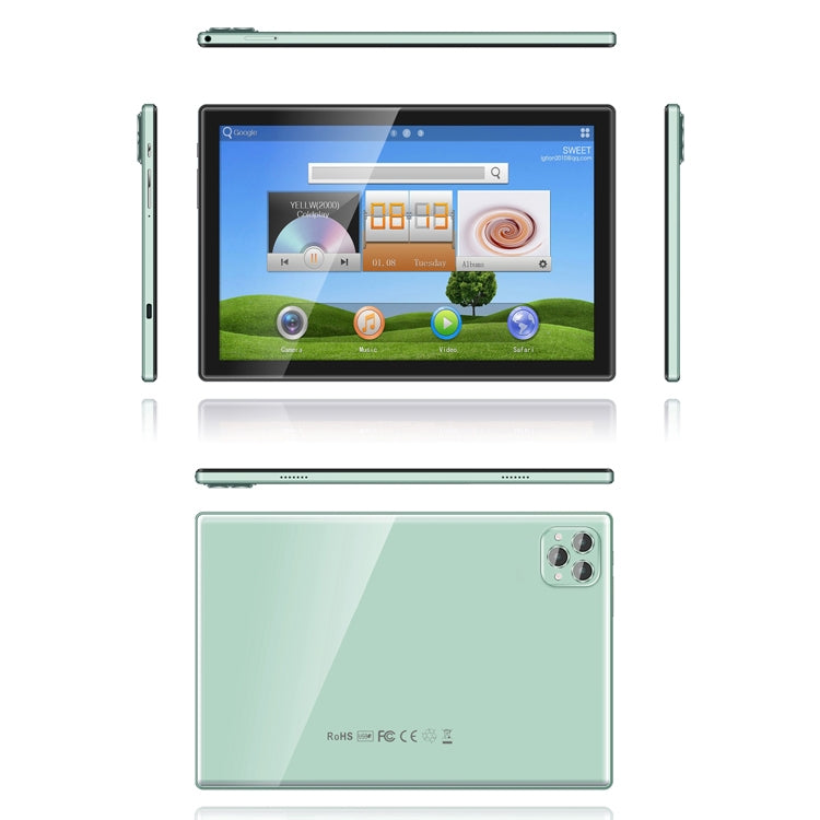 BDF P50 4G LTE Tablet PC, 10.1 inch, 8GB+128GB, Android 12.0 MTK6762 Octa Core, Support Dual SIM & Bluetooth & WiFi, EU Plug(Green) - free shipping - PMC TechLife - Order now!