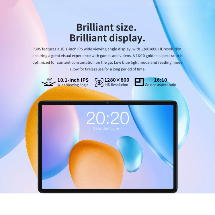 Teclast P30S Tablet PC, 10.1 inch, 4GB+64GB, Android 12 MT8183 Octa Core, Support Dual Band WiFi & Bluetooth & GPS - TECLAST by TECLAST | Online Shopping South Africa | PMC Jewellery