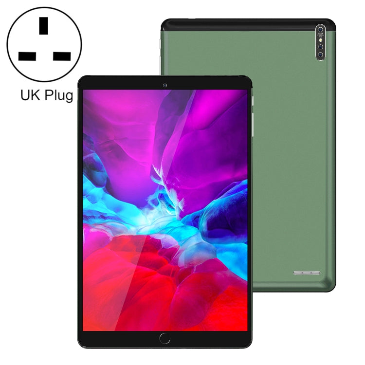 P30 3G Phone Call Tablet PC, 10.1 inch, 2GB+16GB, Android 7.0 MTK6735 Quad-core Cortex-A53 1.3GHz, Support WiFi / Bluetooth / GPS, UK Plug(Army Green) - 10.1 inch by PMC Jewellery | Online Shopping South Africa | PMC Jewellery