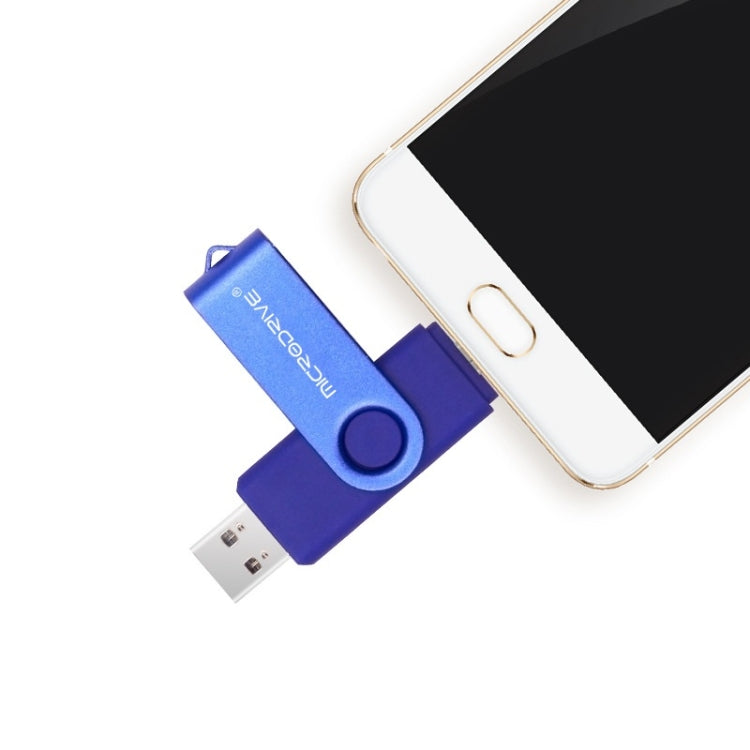 MicroDrive 32GB USB 2.0 Mobile Computer Dual-use Rotating OTG Metal U Disk (Red) - USB Flash Drives by MicroDrive | Online Shopping South Africa | PMC TechLife | Buy Now Pay Later Mobicred